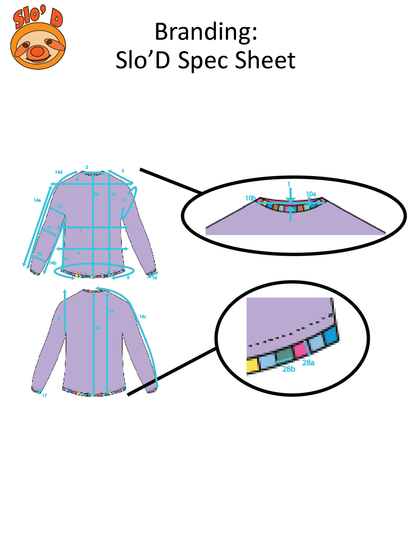 Slo'd Measurements for Long Sleeve